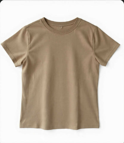 Blusa Nude con flores anaranjadas y lazo café Talla M