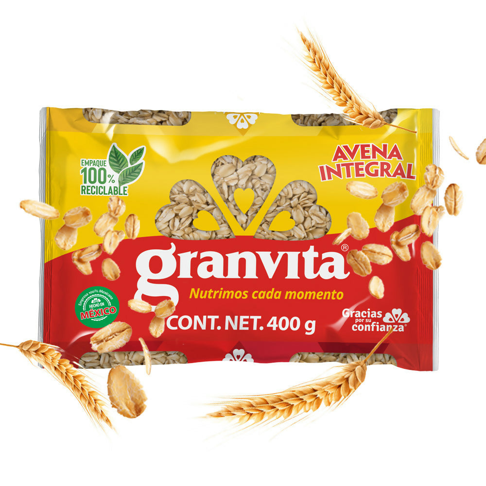 HOJUELAS DE AVENA - Integral bolsa de 400g (GRANVITA)