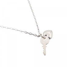 Cadena mas dije Corazón y Llave, Plata 925