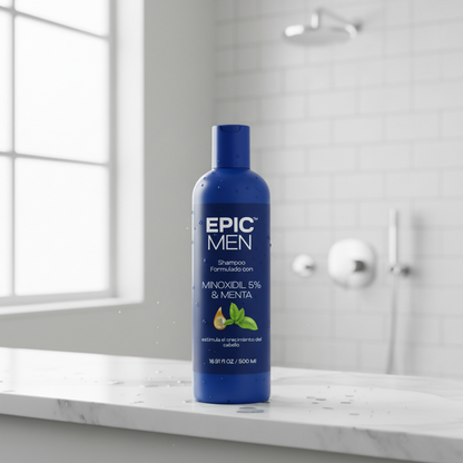 Cera Fijadora + Shampoo Minoxidil + Minoxidil Barba 5% + Bio Activos EPIC MEN