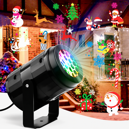 Proyector de figuras navideñas
