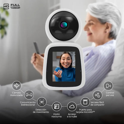 Cámara Inteligente PTZ Wi-Fi Nexxt Home NHC-IP20 | Full HD 1080p | Visión Nocturna | Audio Bidireccional | Alarma y Videollamada de Emergencia