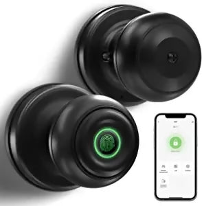 Cerradura de puerta de huellas dactilares, cerradura inteligente biométrica, perilla de puerta con control de aplicación