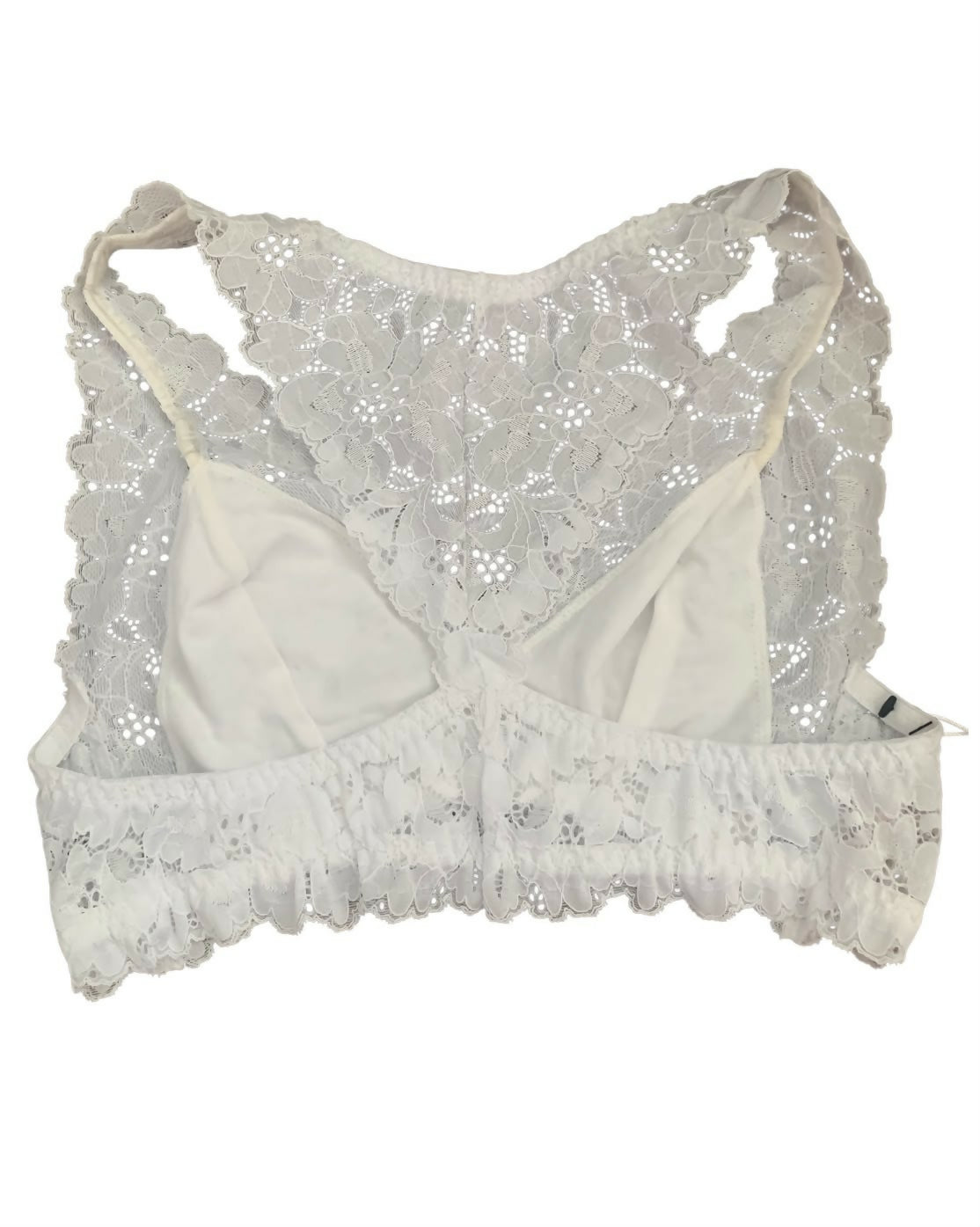 Bralette de encaje blanco Talla M