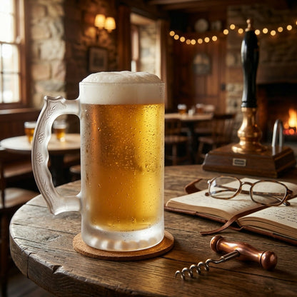 Jarra cervecera vidrio nevado 16 Oz