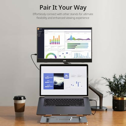 Monitor Portátil MNN 15.6" FHD IPS USB-C HDMI con Bocinas y Cubierta
