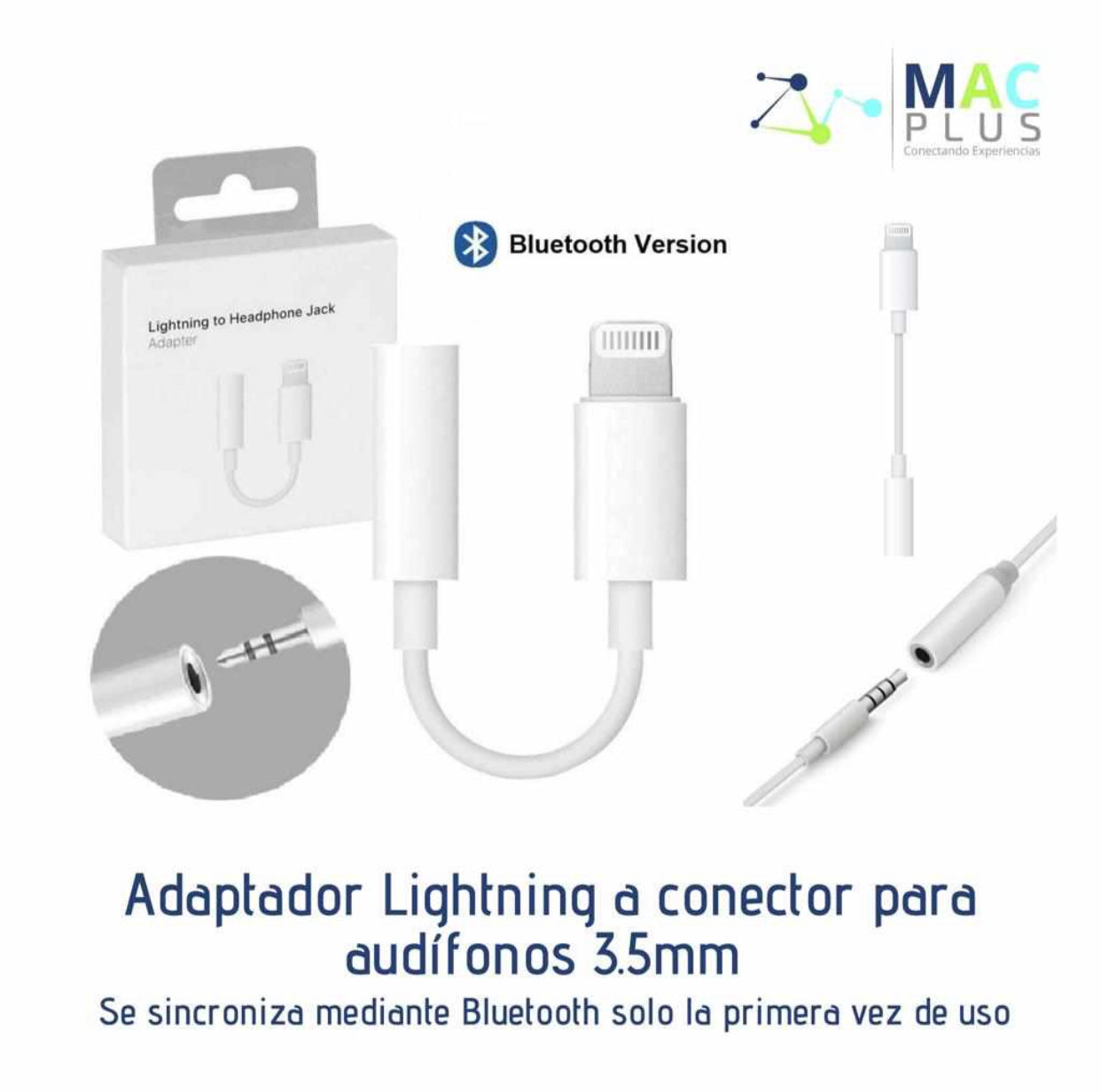 Adaptador Lightning a conector para audífonos 3.5mm