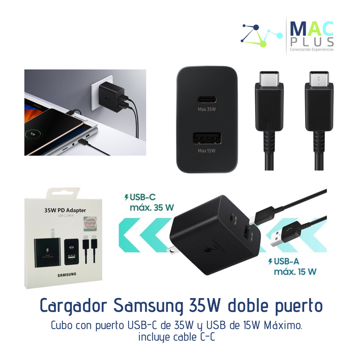 Cargador Samsung 35W doble puerto