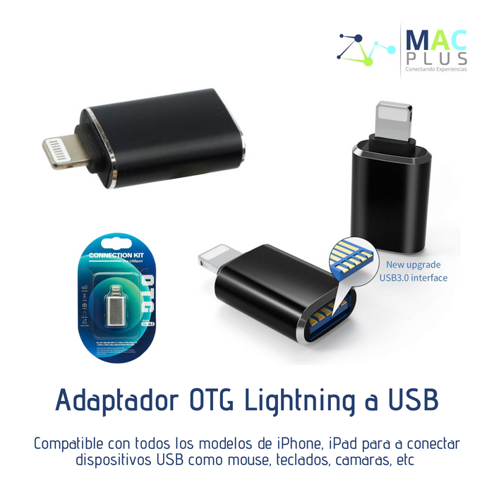 Adaptador OTG Lightning a USB