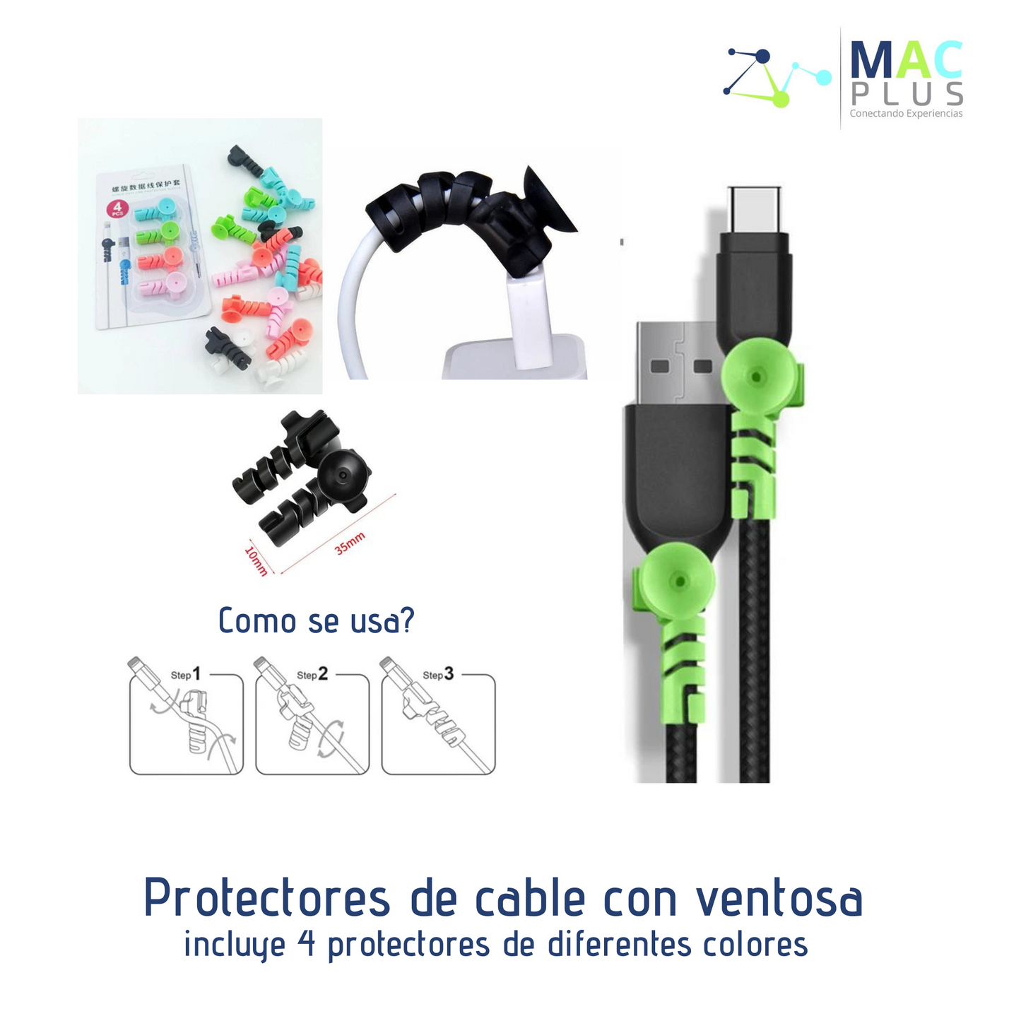 Protectores de cable con ventosa