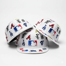 Gorra MLB Teams Patch Logos All‑Over White 59FIFTY