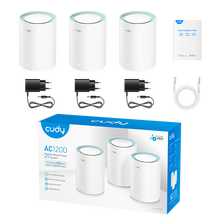 6971690792817_2 AC1200 Gigabit Mesh Wi-Fi System 3pack