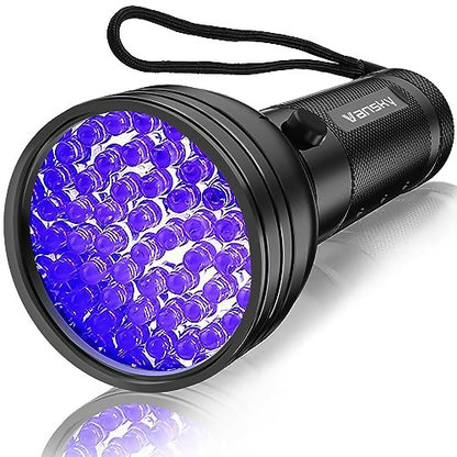 Linterna UV Luz Negra Vansky 51 LEDs — Detector de Orina de Mascotas, Manchas Secas y Chinches