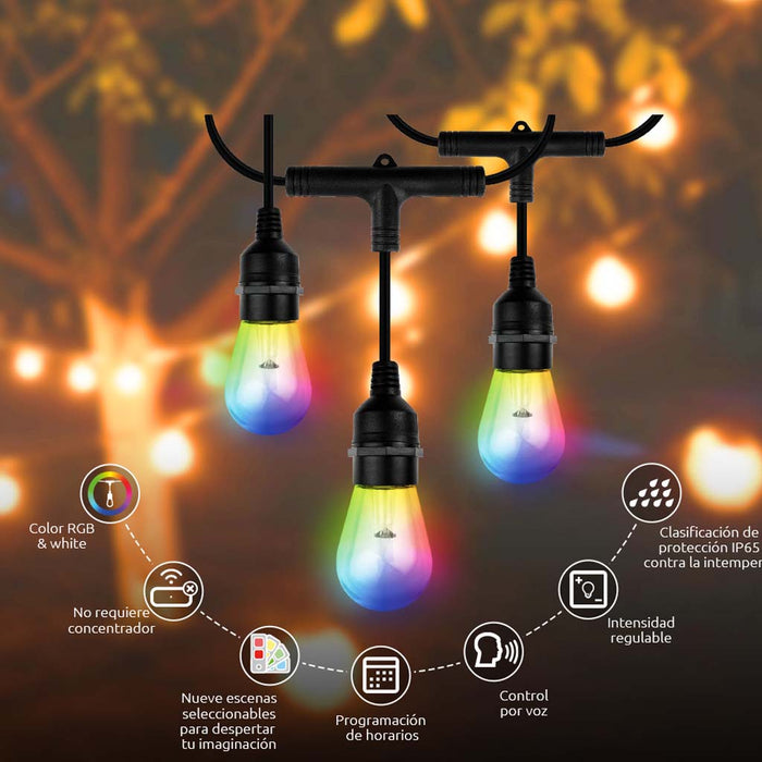 Nexxt Smart Wi-fi LED String Light RGB 24