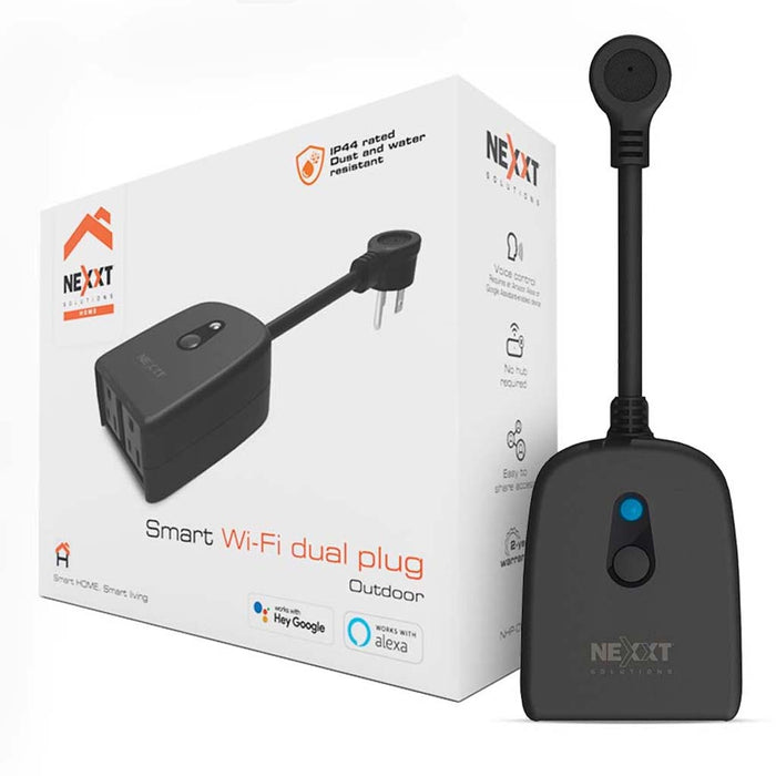 Nexxt Smart Wi-Fi Dual Plug Home Outdoor