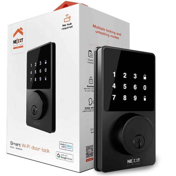 Nexxt Smart Wi-Fi Doorlock Black