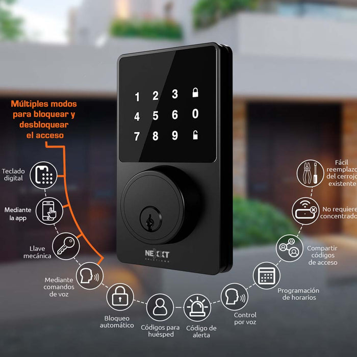 Nexxt Smart Wi-Fi Doorlock Black