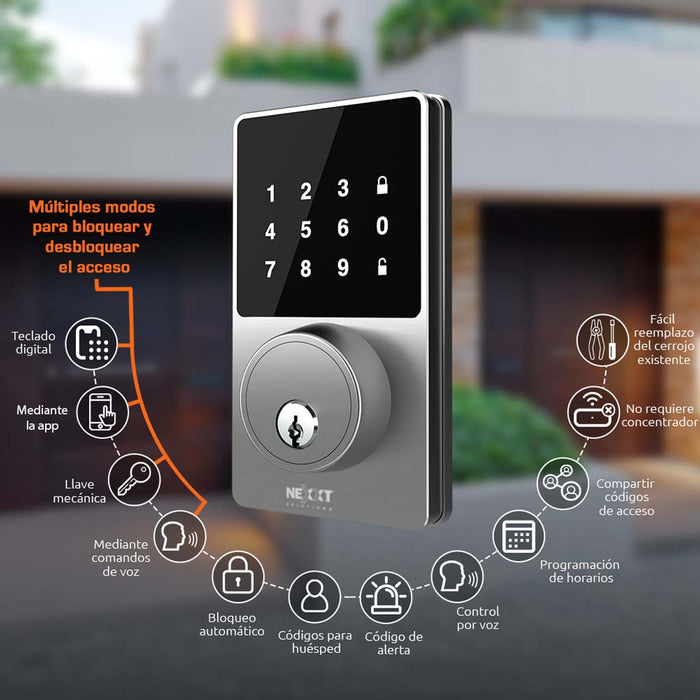 Nexxt Smart Wi-Fi Doorlock Grey