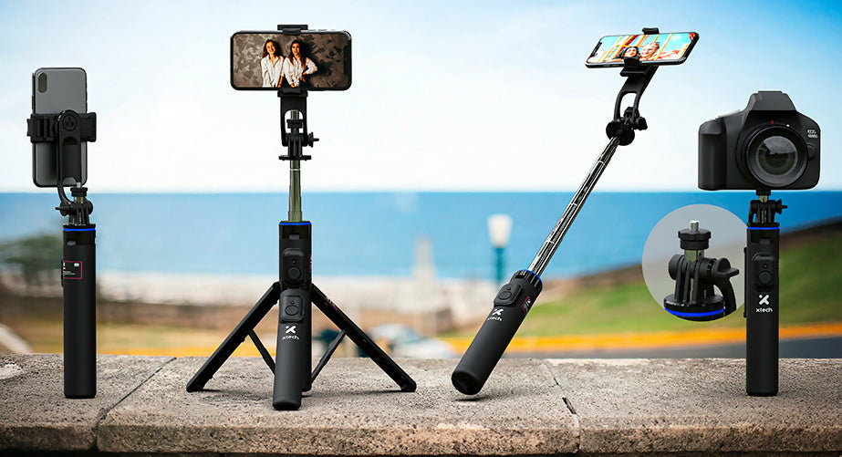 Xtech selfie stick 4.3 ft ex tripod and wlss shutterXSS-211