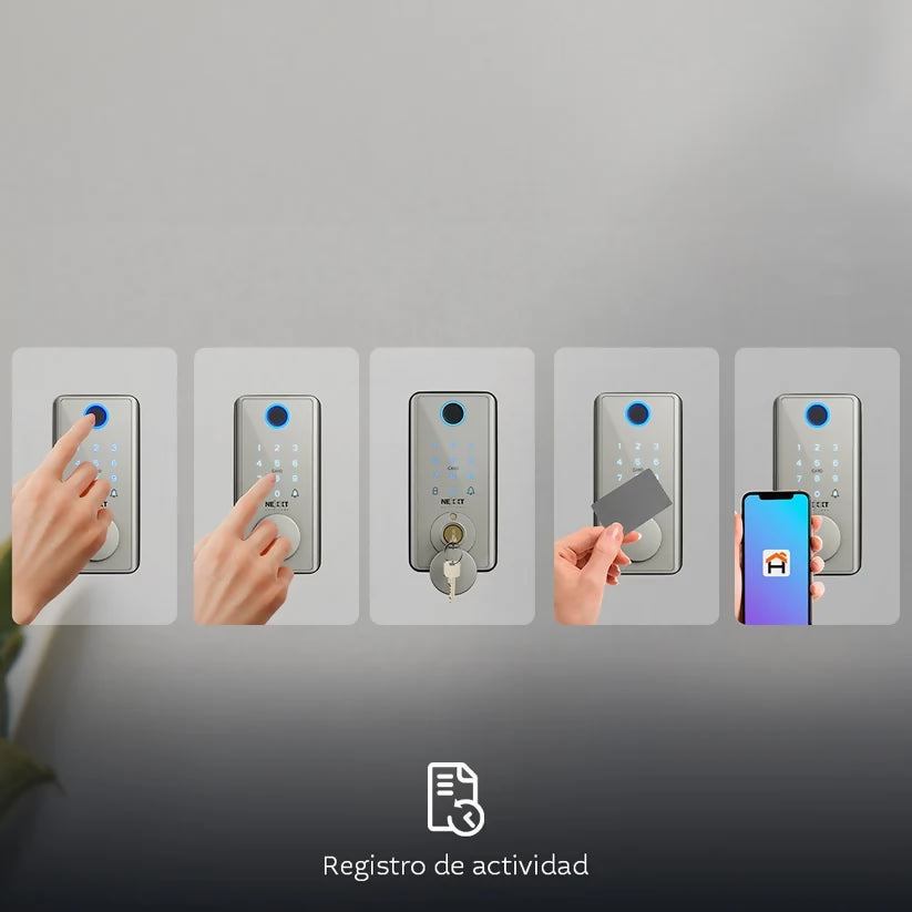Cerradura Inteligente Wi-Fi de Acero Inoxidable — 5 Modos de Acceso, Huella Dactilar, IP65 | Nexxt NHS-D150