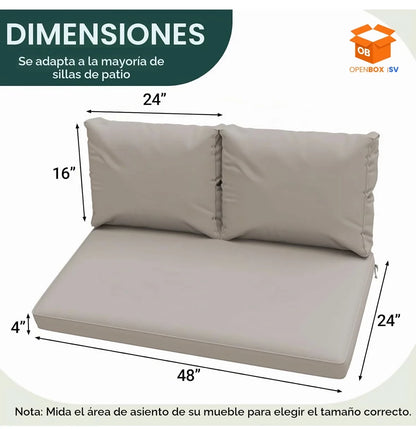 SET DE COJINES PARA SOFÁ EXTERIOR BEIGE
