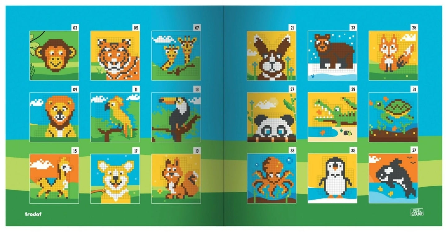 Pixel Stamp - Animales - MARCA TRODAT