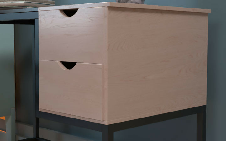 Desk Sgl Lvl w/Drawer Spice Brown