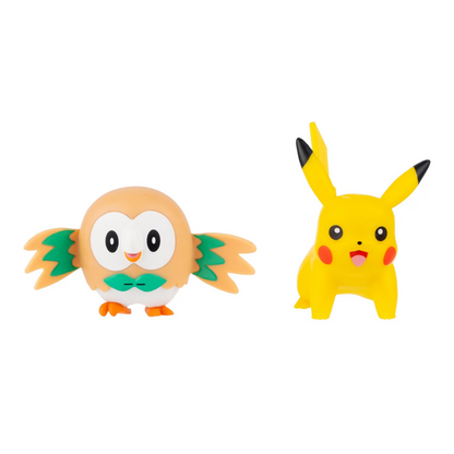 Pokémon Battle Figure 2 Pack Rowlet + Pikachu.
