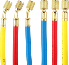 Kit de 3 piezas de mangueras para manómetro de aire acondicionado para R410a con rosca de ¼