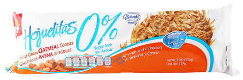 GALLETAS HOJUELITAS 0% SIN AZUCAR - Almendras y canela 112g - en tubo (GRANVITA)