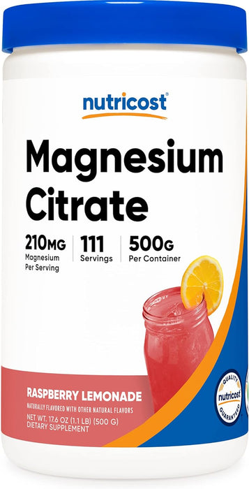 Citrato de Magnesio en polvo Nutricost (limonada frambuesa)