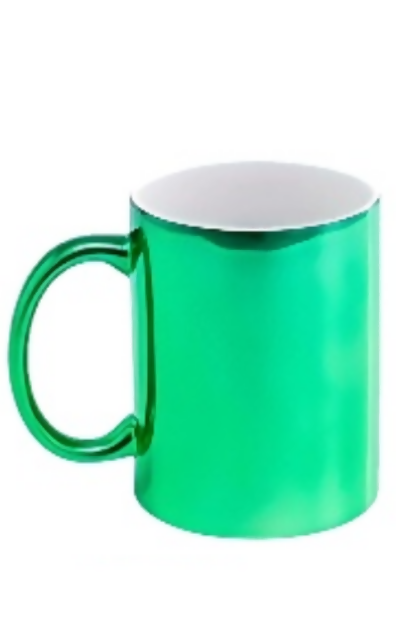 Taza de Cerámica Personalizable Efecto Espejo (11 oz) – Acabado Metalizado