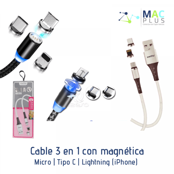 Cable Magnético 3 en 1