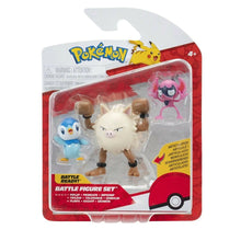 Pokemon Battle Figure Set Piplup + Primeape + Impidimp Action Figure.