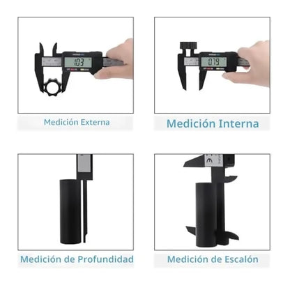 Micrometro Digital Adoric 0-6\" — Con Pantalla LCD Grande