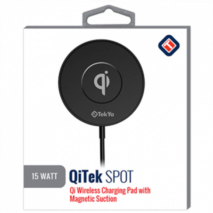TekYa QiTek Spot 15W Qi Wireless Charging Pad Black