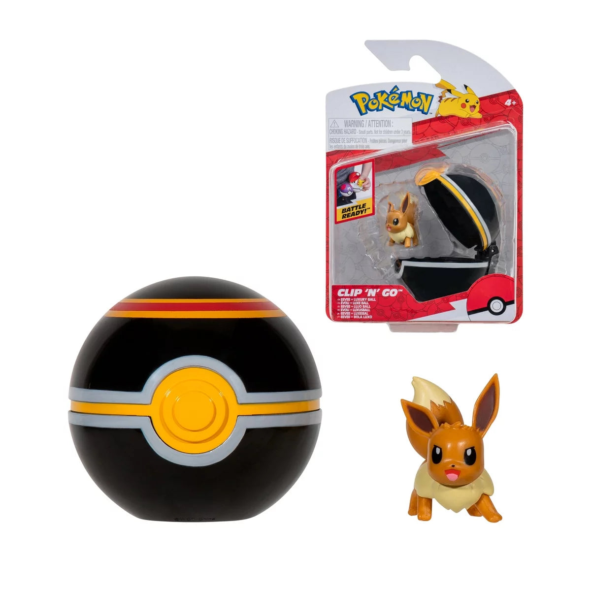 Pokemon Eevee Lujo Ball Clip N Go.