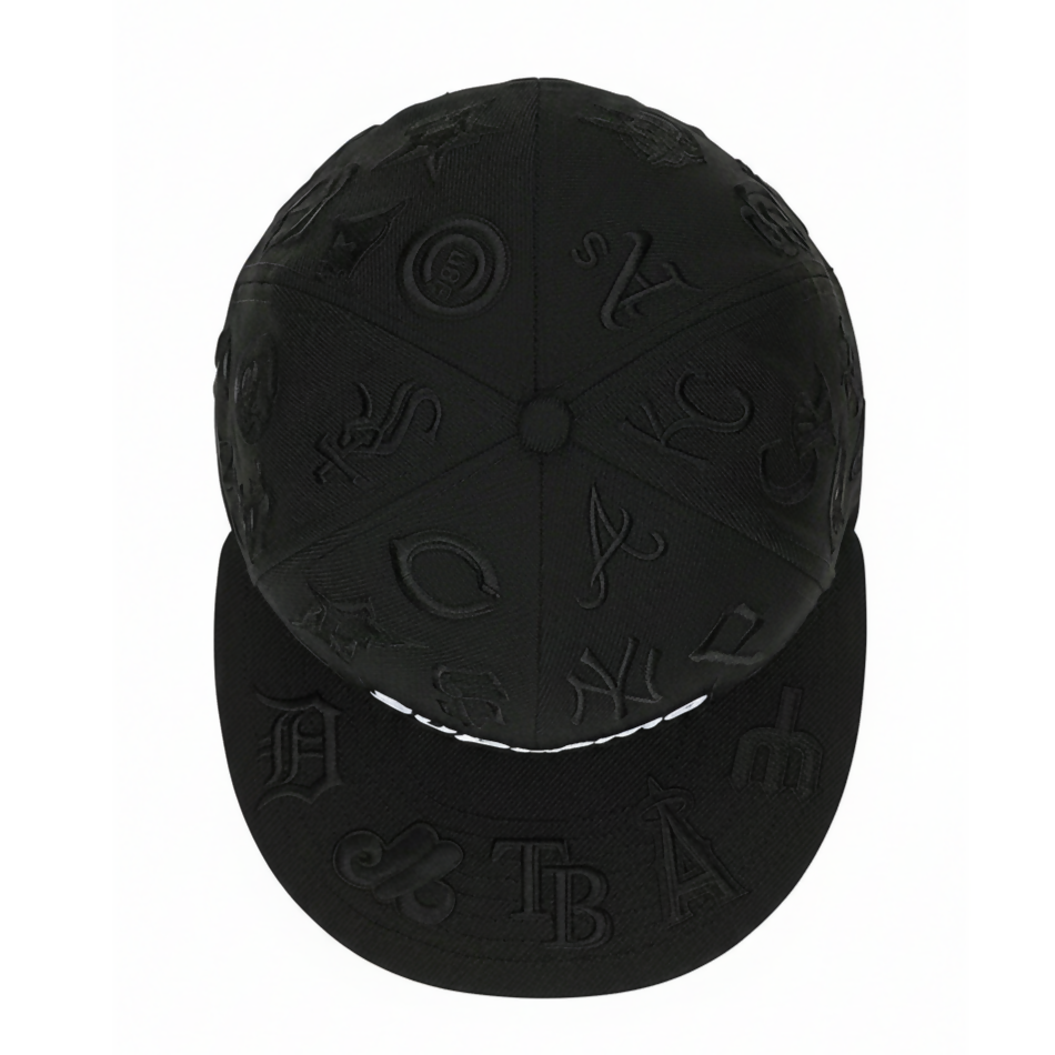 Gorra Supreme x MLB All Over 59FIFTY – White on Black Edition