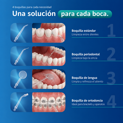 Irrigador bucal recargable portátil