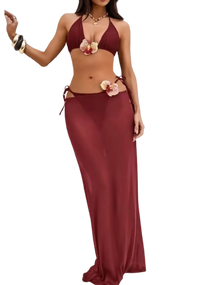 Traje de Baño Color Vino
