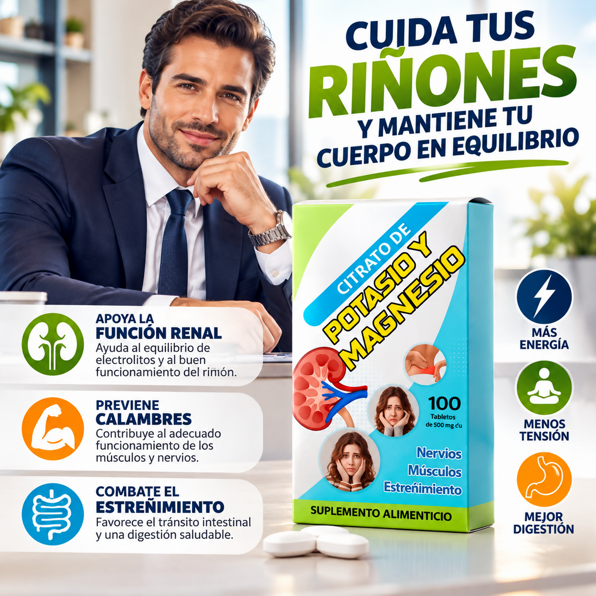 Citrato de Potasio y Magnesio