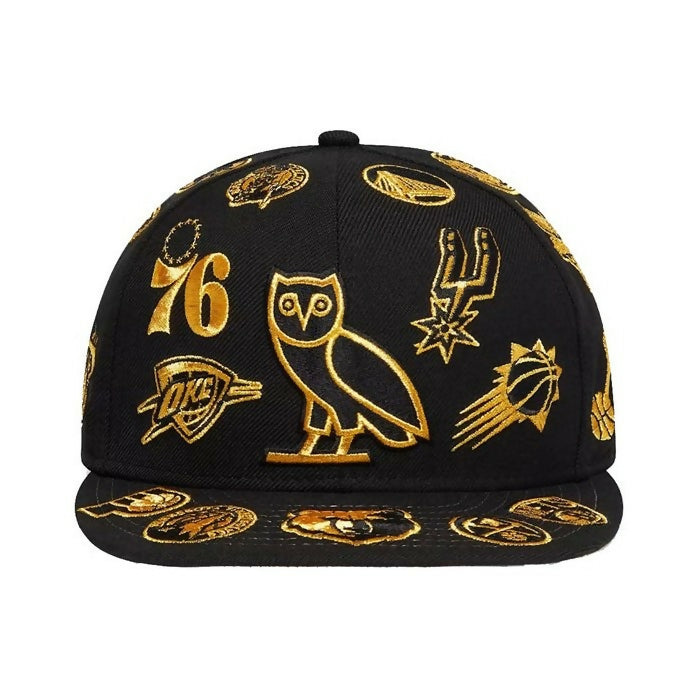Gorra OVO x NBA All‑Over Icon Gold 59FIFTY