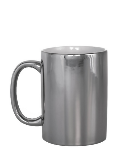 Taza de Cerámica Personalizable Efecto Espejo (11 oz) – Acabado Metalizado