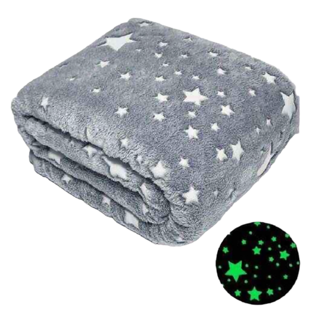 Frazadas para niños brillan en la oscuridad