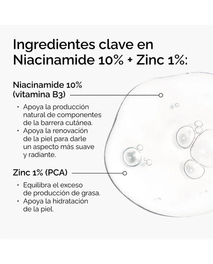 Niacinamina 10% + Zinc Serum 60ml -The Ordinary