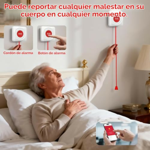 Botón de Llamada WiFi Hapippofa para Cuidadores