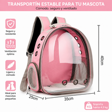 Transportador de mascotas tipo mochila