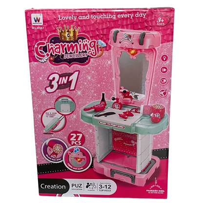 Tocador de juguete 3 en 1 para niña
