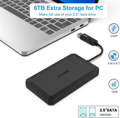 Caja de Disco Duro Externo SATA a USB