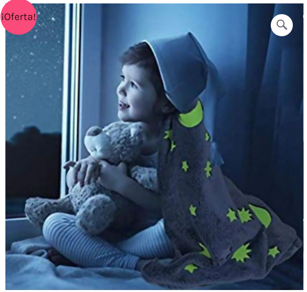 Frazadas para niños brillan en la oscuridad